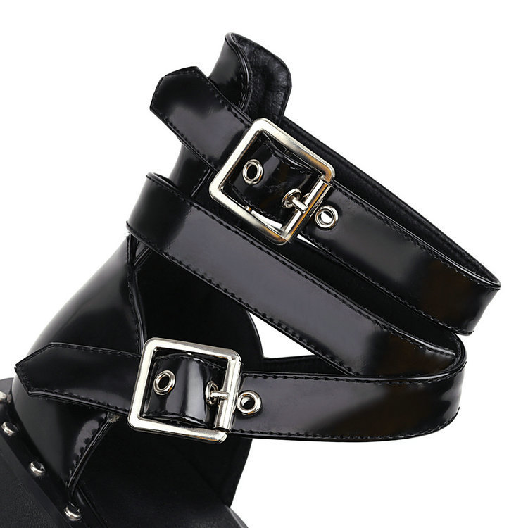 Mary Jane Bandage Shoes Lolita Women's Shoes Punk Song-promotion Costume Japanese Jk Preppy Style Height Increasing Skinny Platform Leather Shoes - Image 8