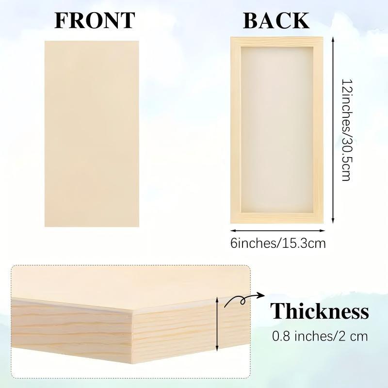 Set Of 20 Premium Pine Art Panels Thick, Durable, Blank Surfaces Ideal For Painting, Sketching, And Crafts Perfect For Artists And Hobbyists Great For Christmas, Halloween, And Thanksgiving.