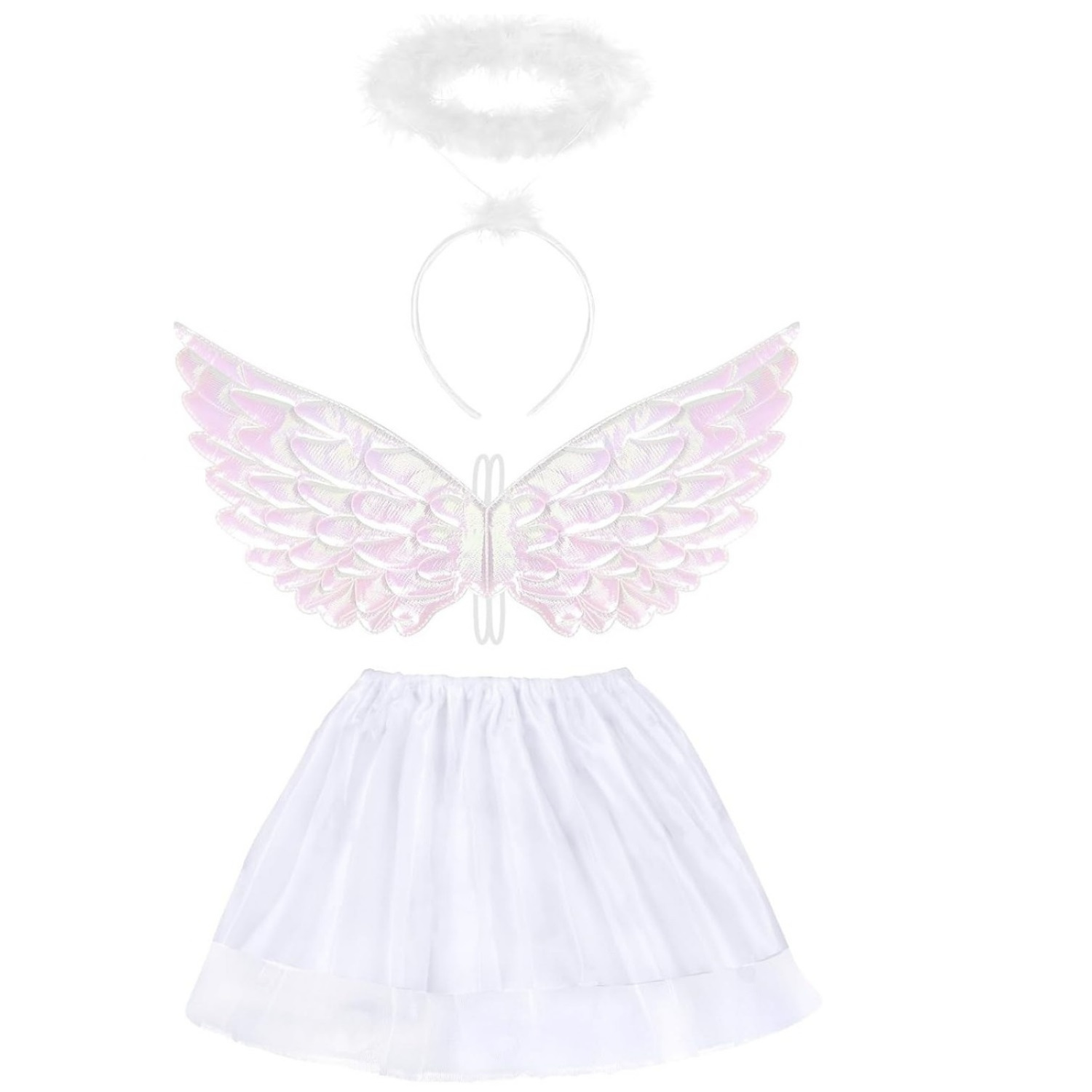Set Of 3 Angel Costume Accessories For Adults, Christmas Accessory Set With Wings, Halo, And Magic Wand For Theme Parties, Carnival, And Christmas Parties—Party Gifts