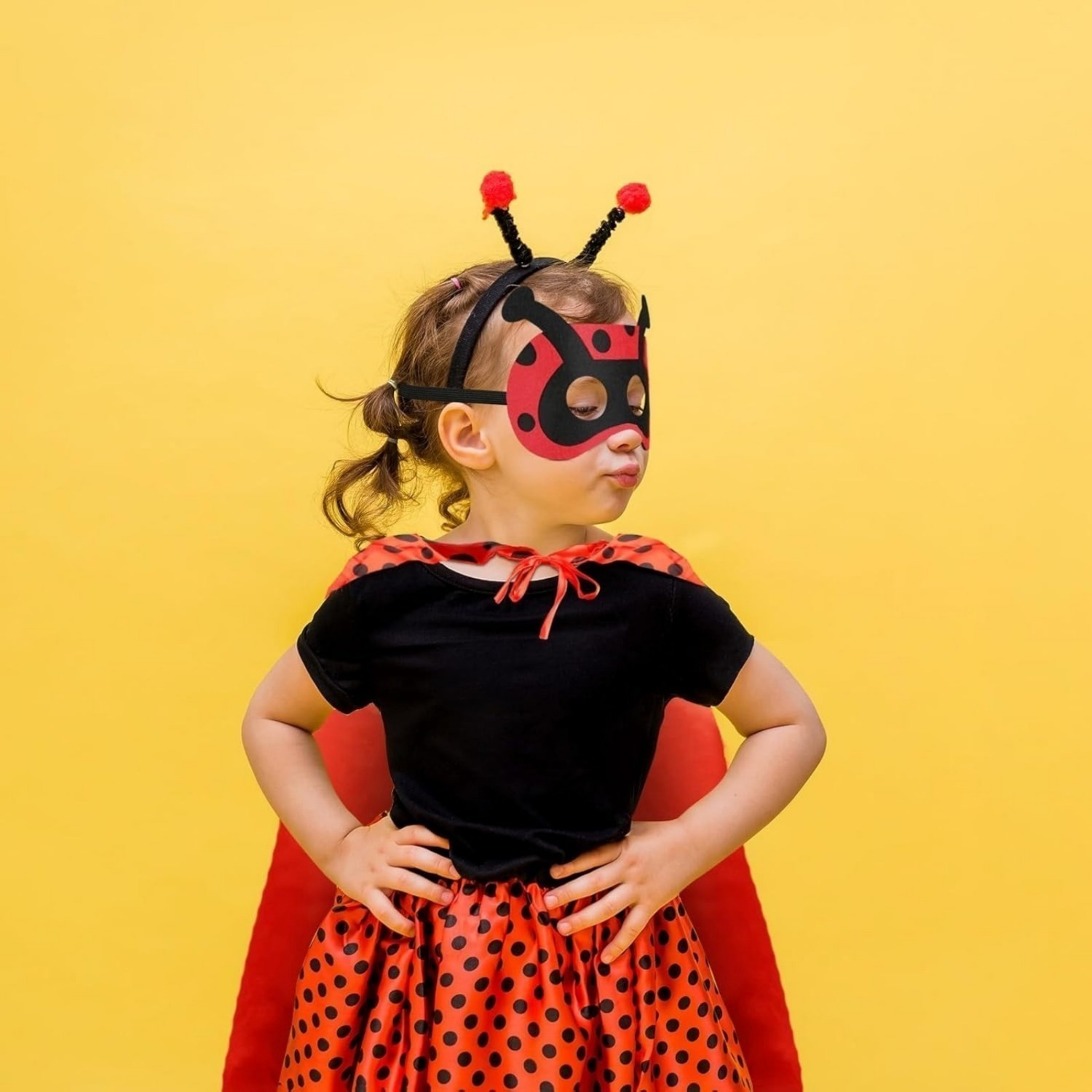 Ladybug Cape, Ladybug Costume With Mask, Ladybug Cape, Cosplay, Animal Costume, Ladybug Costume Accessories For Halloween, Carnival, Masquerade, Theme Party, Photo Booth Props, Photo Booth Props