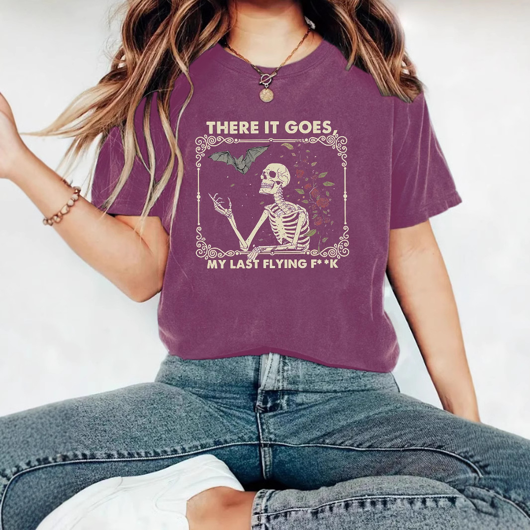 Skeleton Halloween print round neck - Image 4