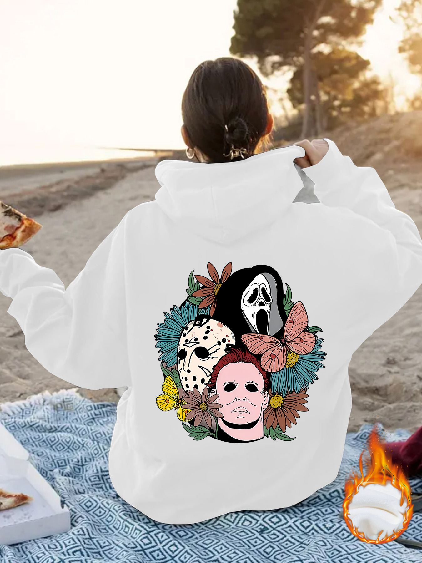 Loose hoodie Halloween hoodie - Image 6