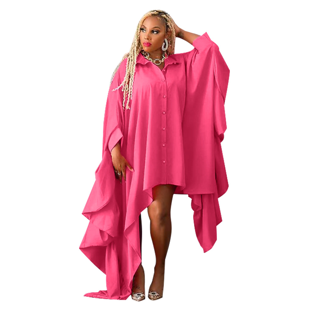 Irregular Bat Sleeve Dress