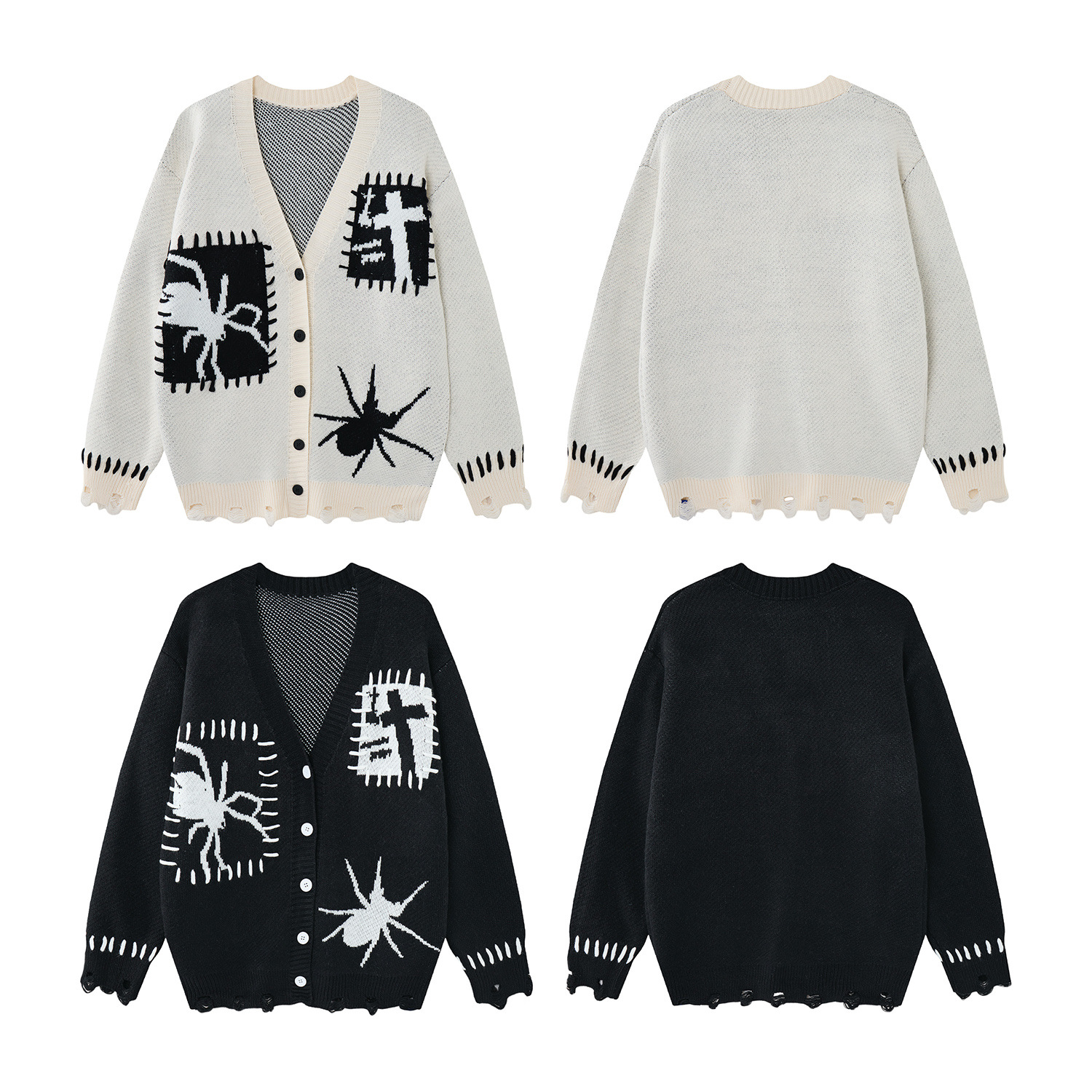 Spider Cross Jacquard Coat - Image 5