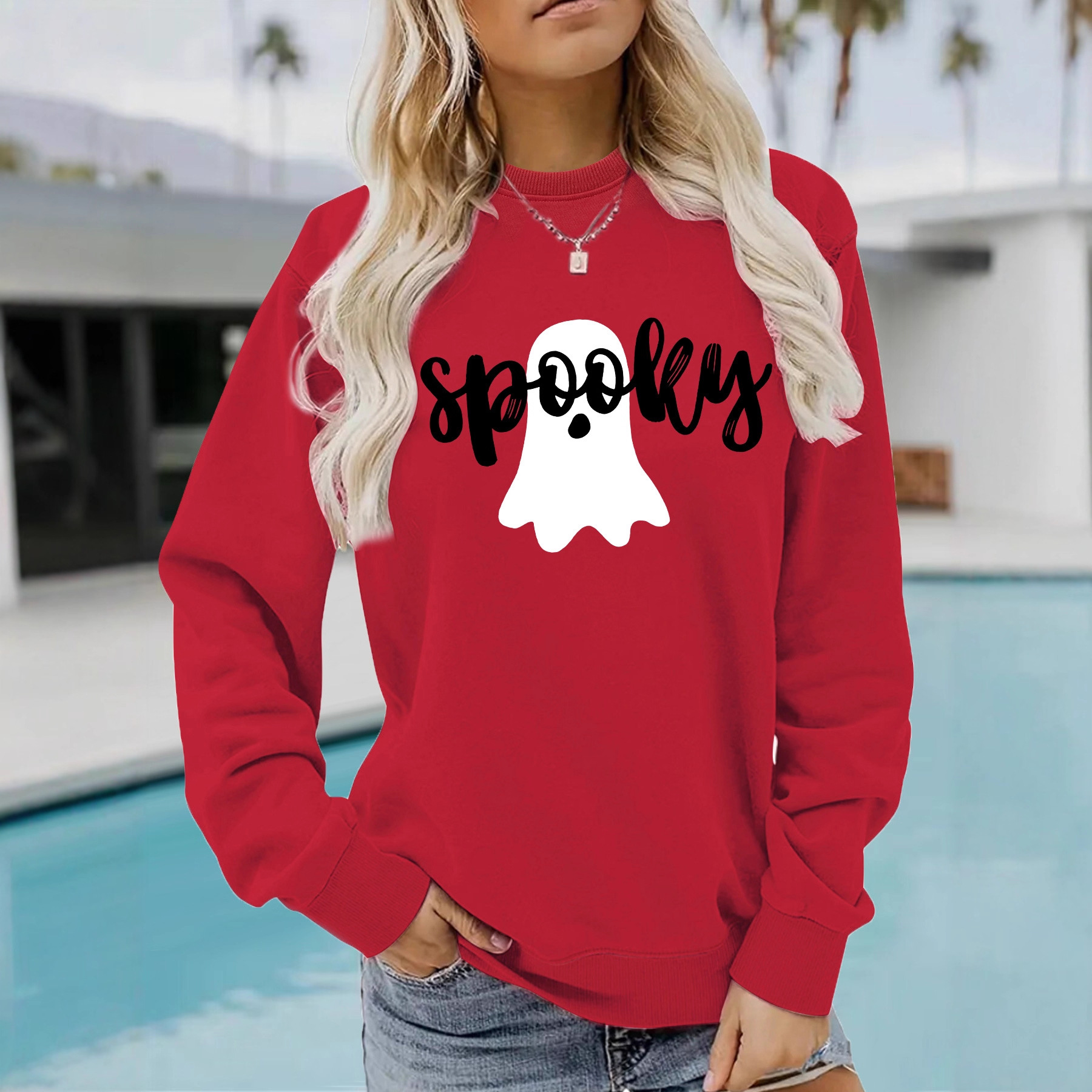 Ghost print hoodie - Image 5
