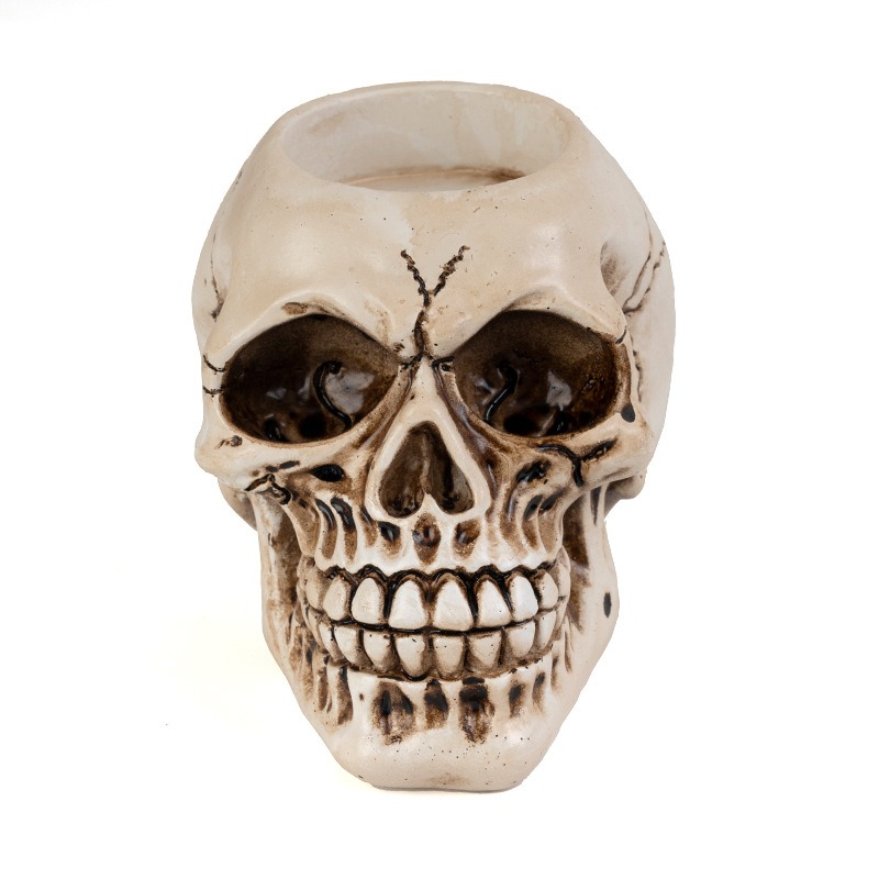 Resin Skull Candlestick Skull Ornament Skull Head