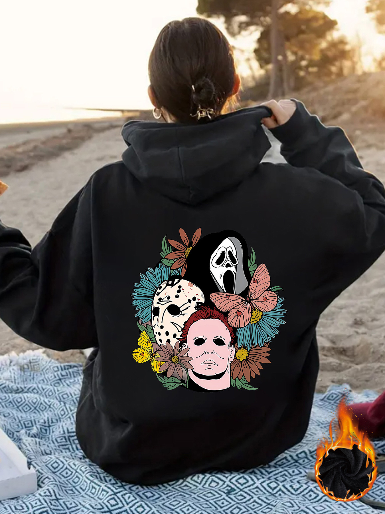 Loose hoodie Halloween hoodie - Image 8