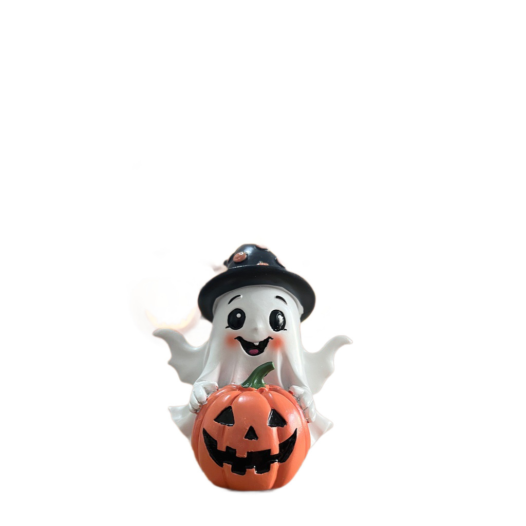 Halloween Ghost Pumpkin Resin Decoration Creative Design Halloween Desk Ornament - Image 5
