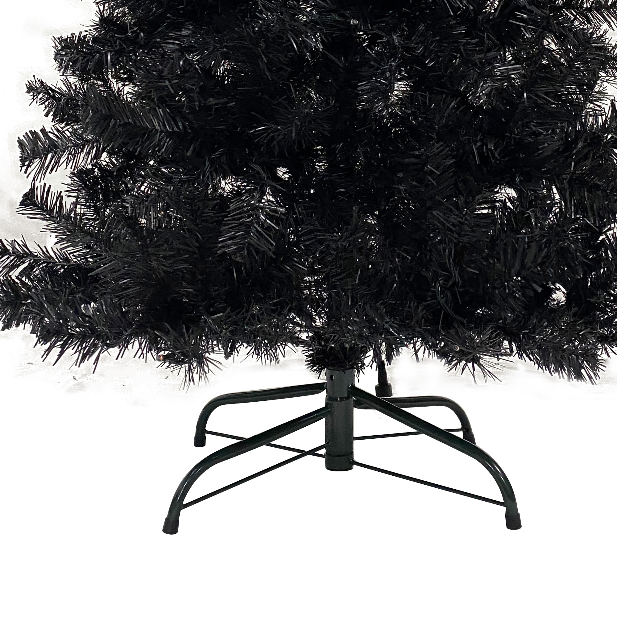 6FT artificial fir curved top Halloween tree, with 1080 lush branch tips and 300 LED lights in a Christmas and Halloween style - Image 20