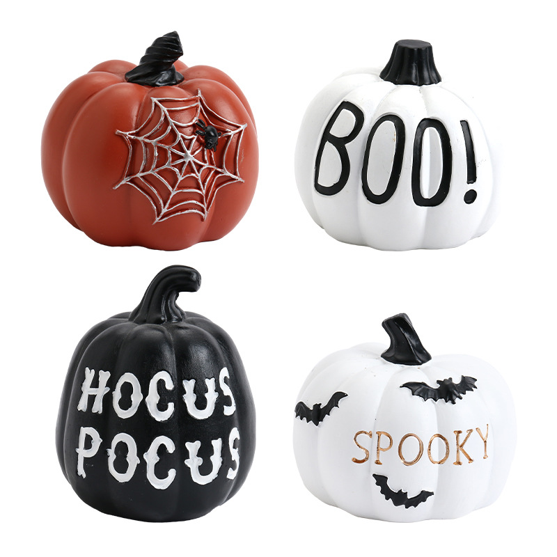 Halloween Decoration Resin Pumpkin Decorative Item Tabletop Ornament for Halloween Party - Image 5