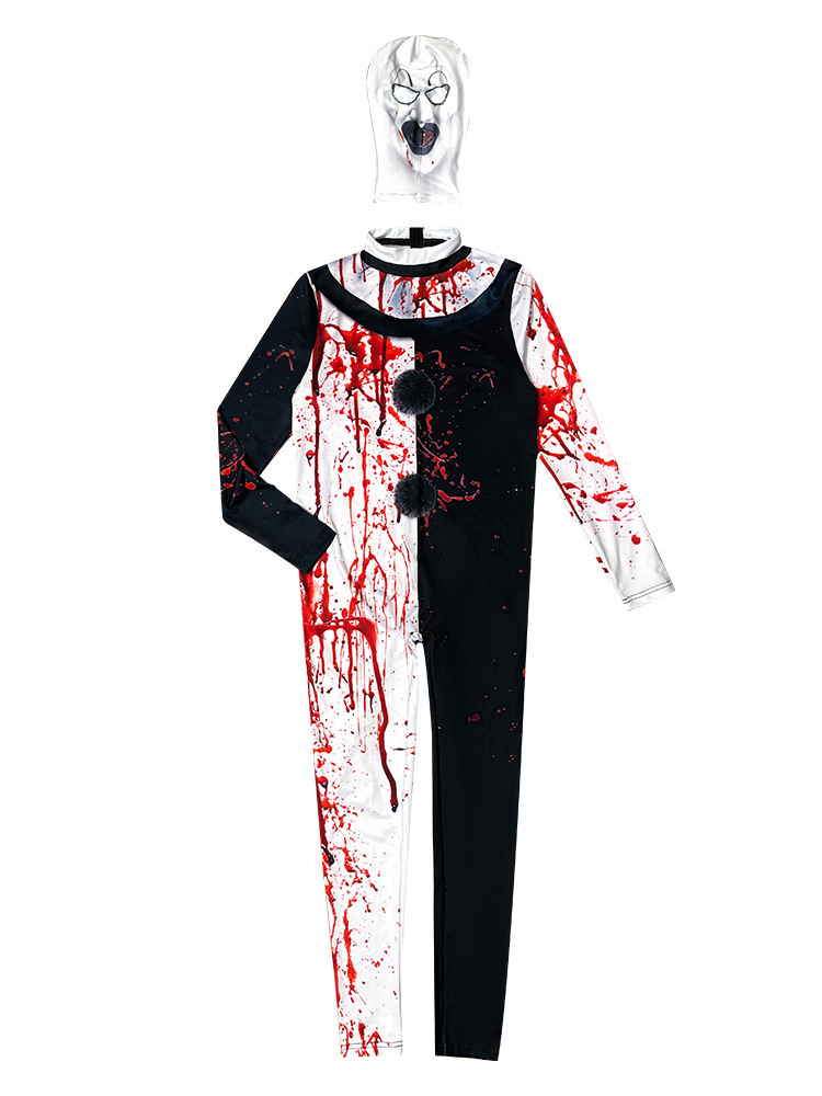 Bloody Halloween Clown Cosplay Costume for Men and Women Stage Performance Outfit - Image 6