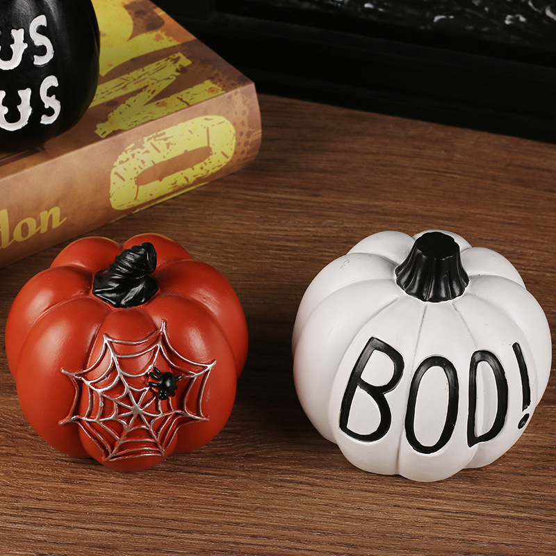 Halloween Decoration Resin Pumpkin Decorative Item Tabletop Ornament for Halloween Party - Image 3