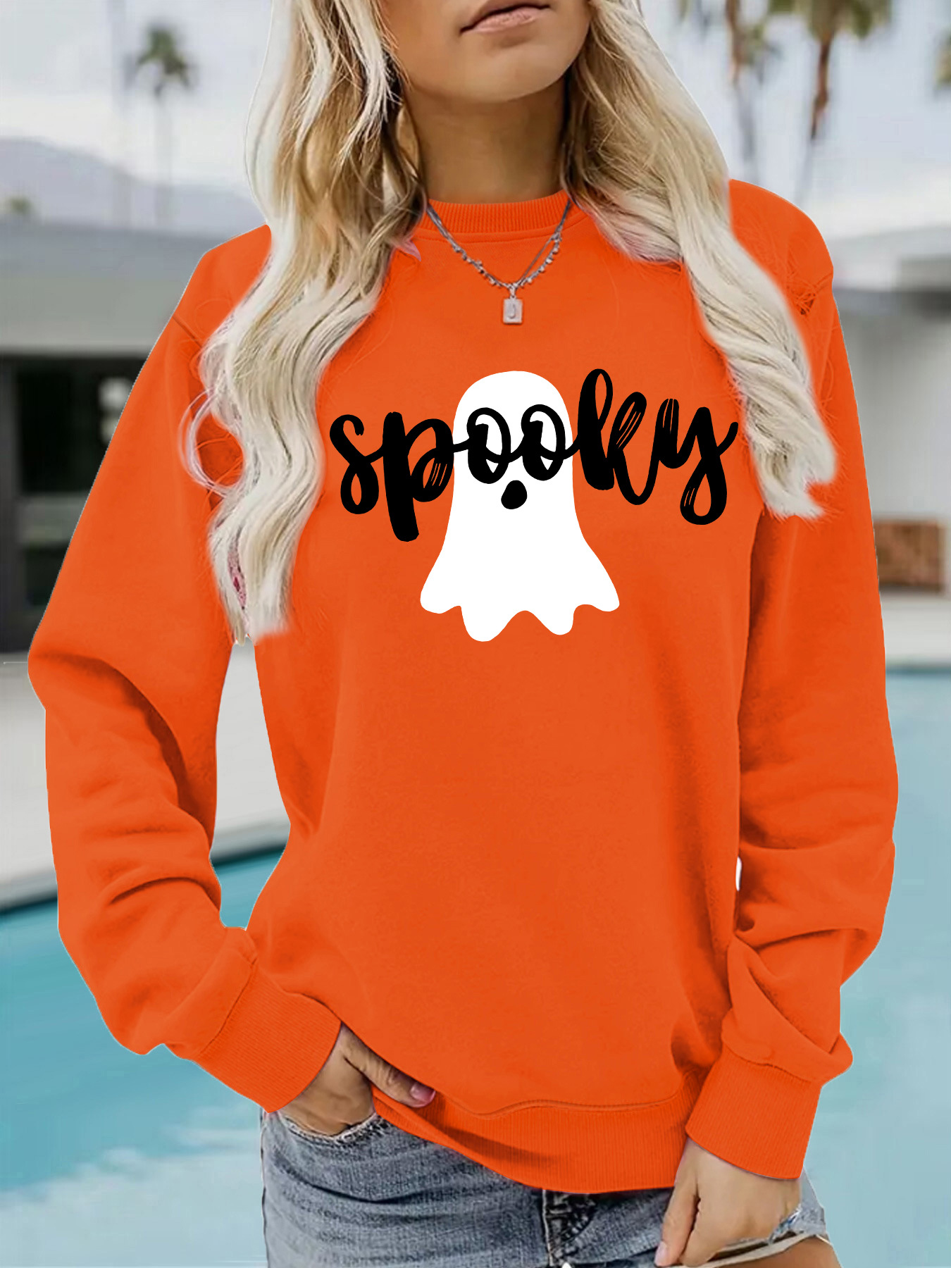 Ghost print hoodie - Image 11