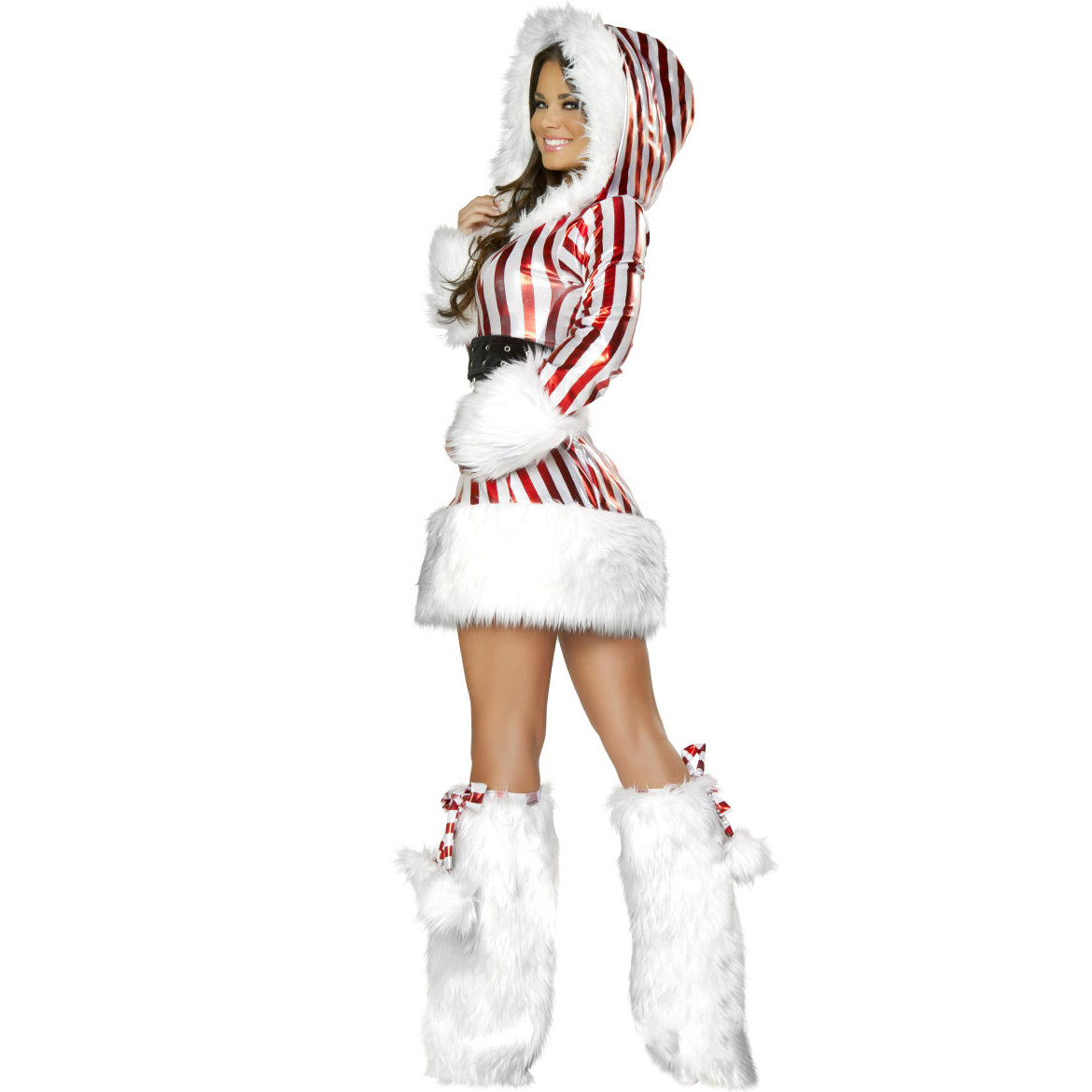 Striped Christmas costume, Christmas costume, COS costume, performance costume, foot set, Christmas costume - Image 5
