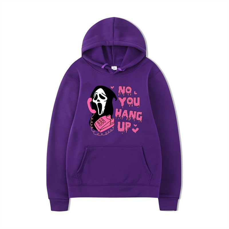 Halloween Hoodie Colorful Print Long Sleeve Loose Casual Top - Image 15