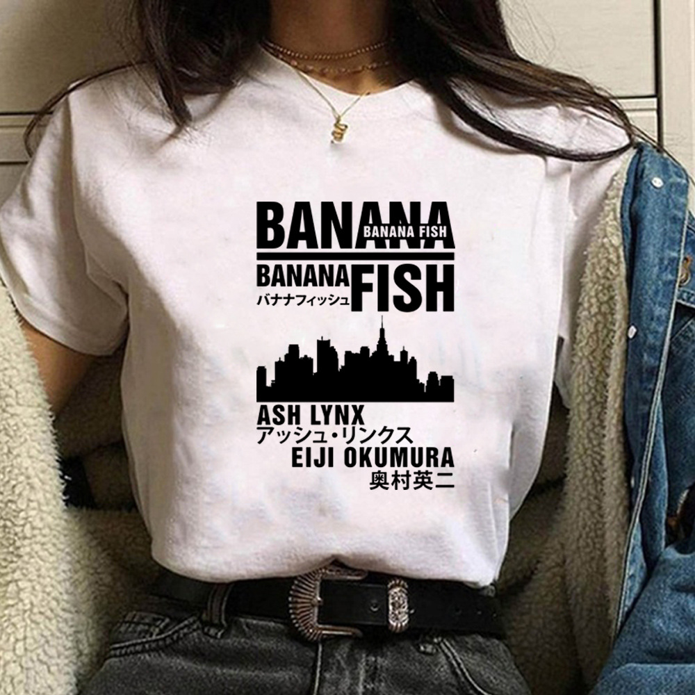 Banana Fish Halloween Printed Black Short Sleeve T-Shirt - Image 2