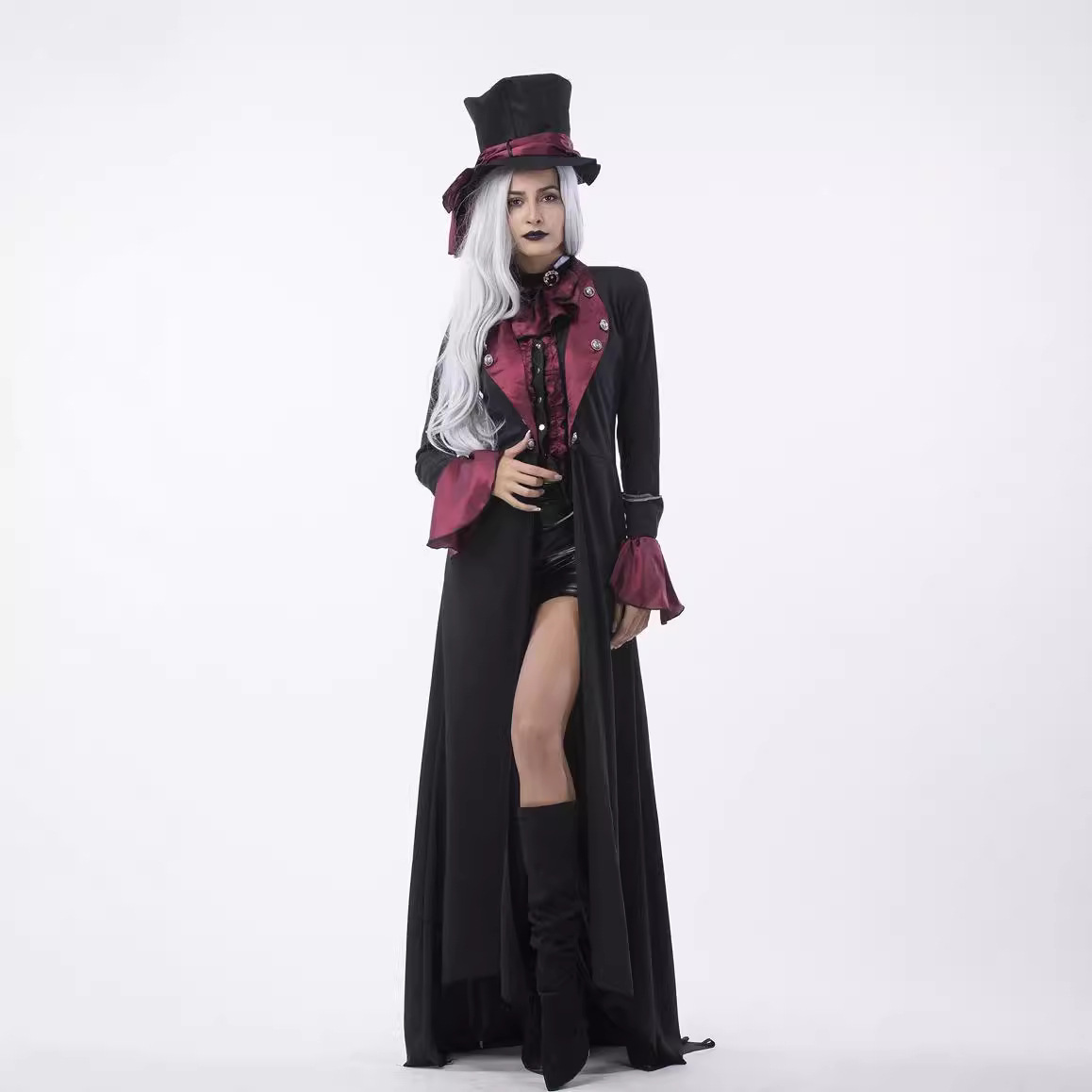 Vampire Costume Cosplay Outfit for Women Halloween Role Play Movie - Image 3