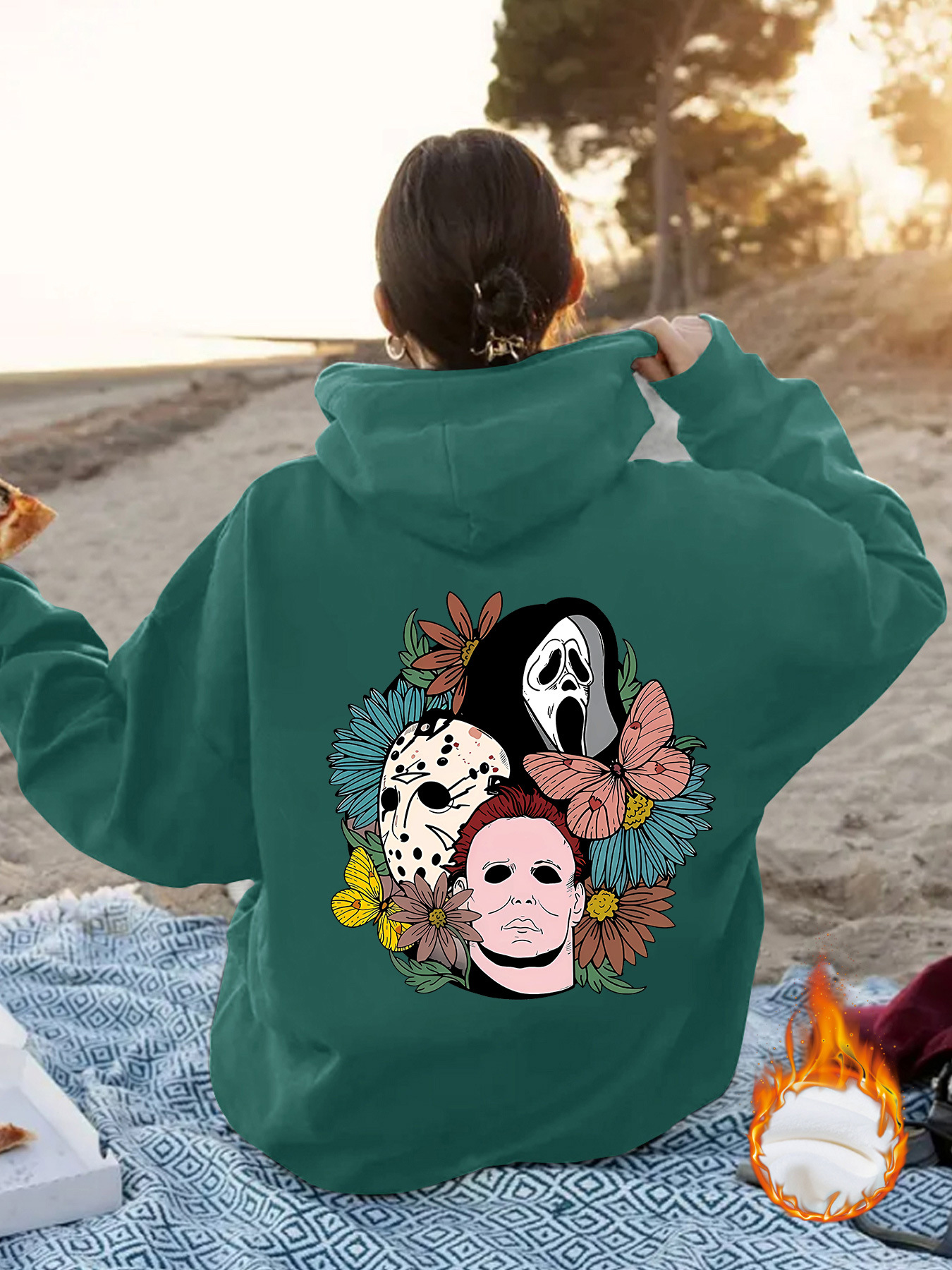 Loose hoodie Halloween hoodie - Image 11