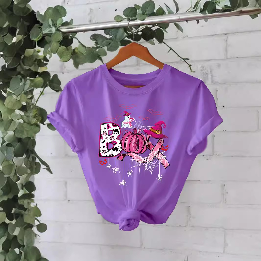 Halloween Pattern Printed T-shirt - Image 4