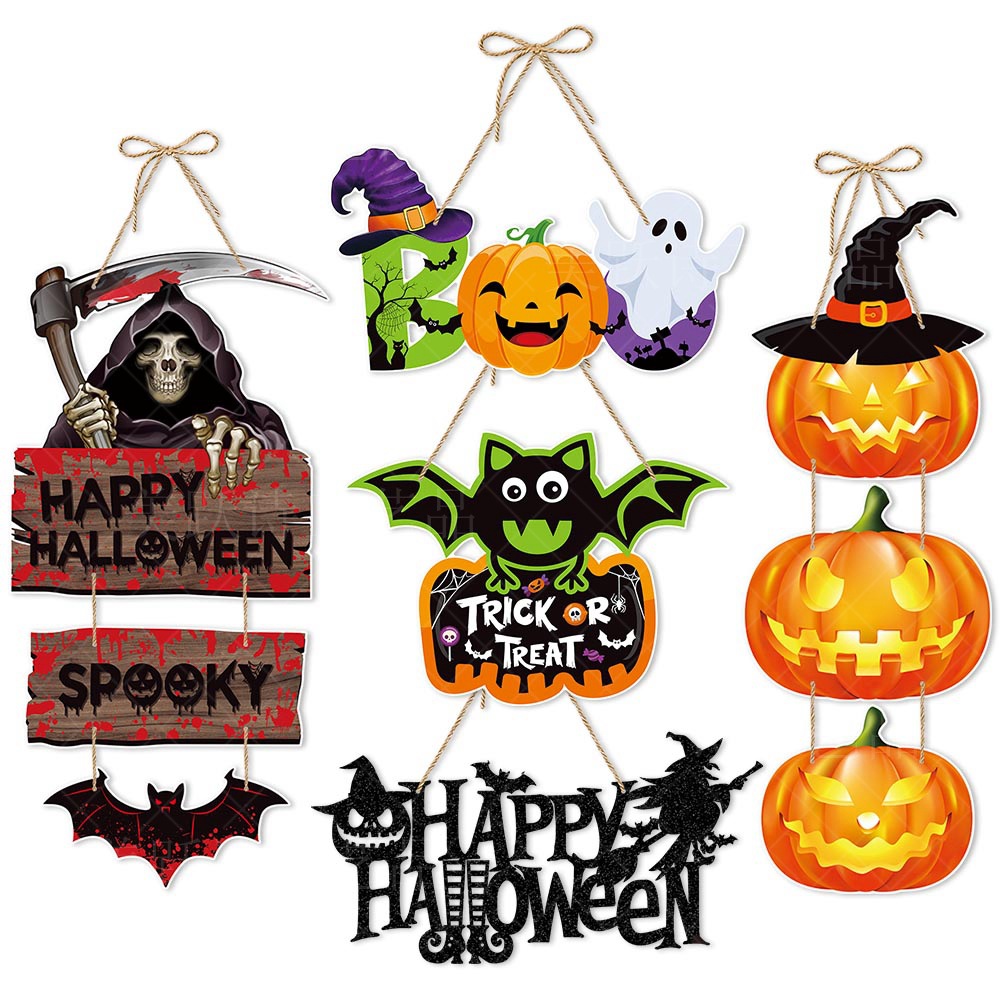 Halloween Door Hanging Decoration Pumpkin Bat Ornament for Halloween Party Decor - Image 2