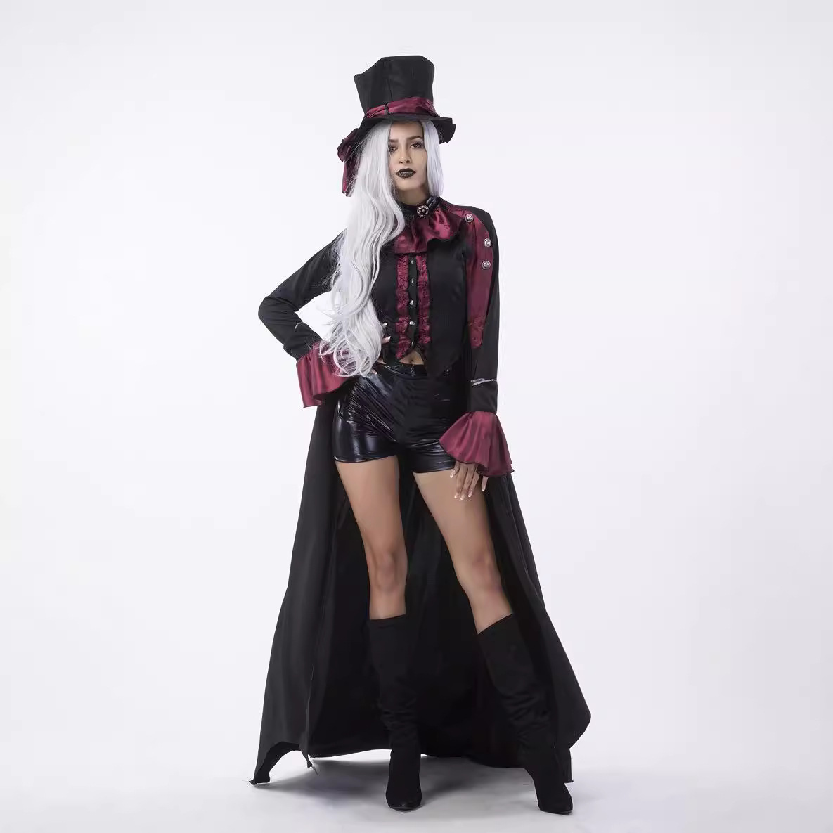 Vampire Costume Cosplay Outfit for Women Halloween Role Play Movie - Image 4