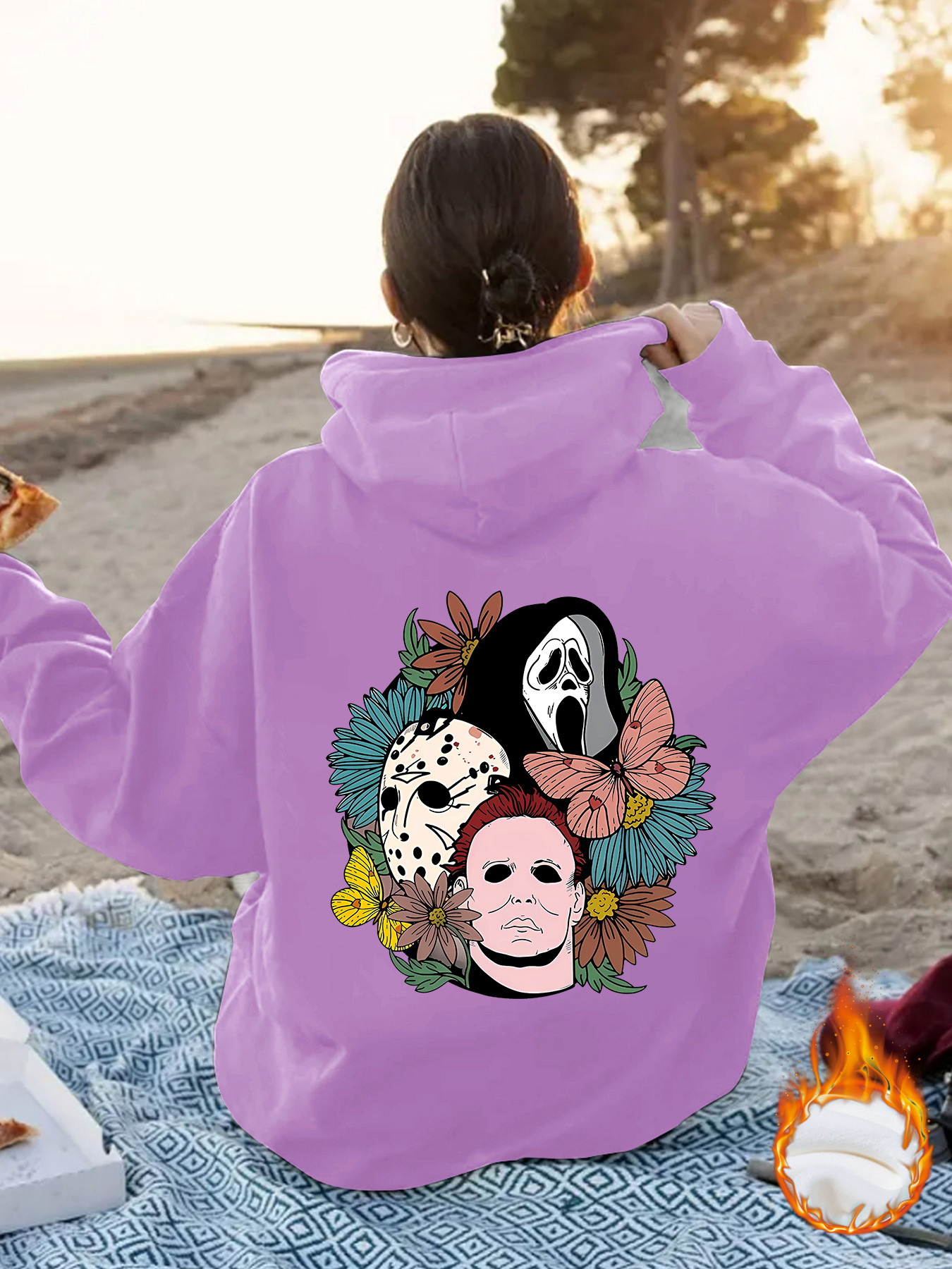 Loose hoodie Halloween hoodie - Image 13