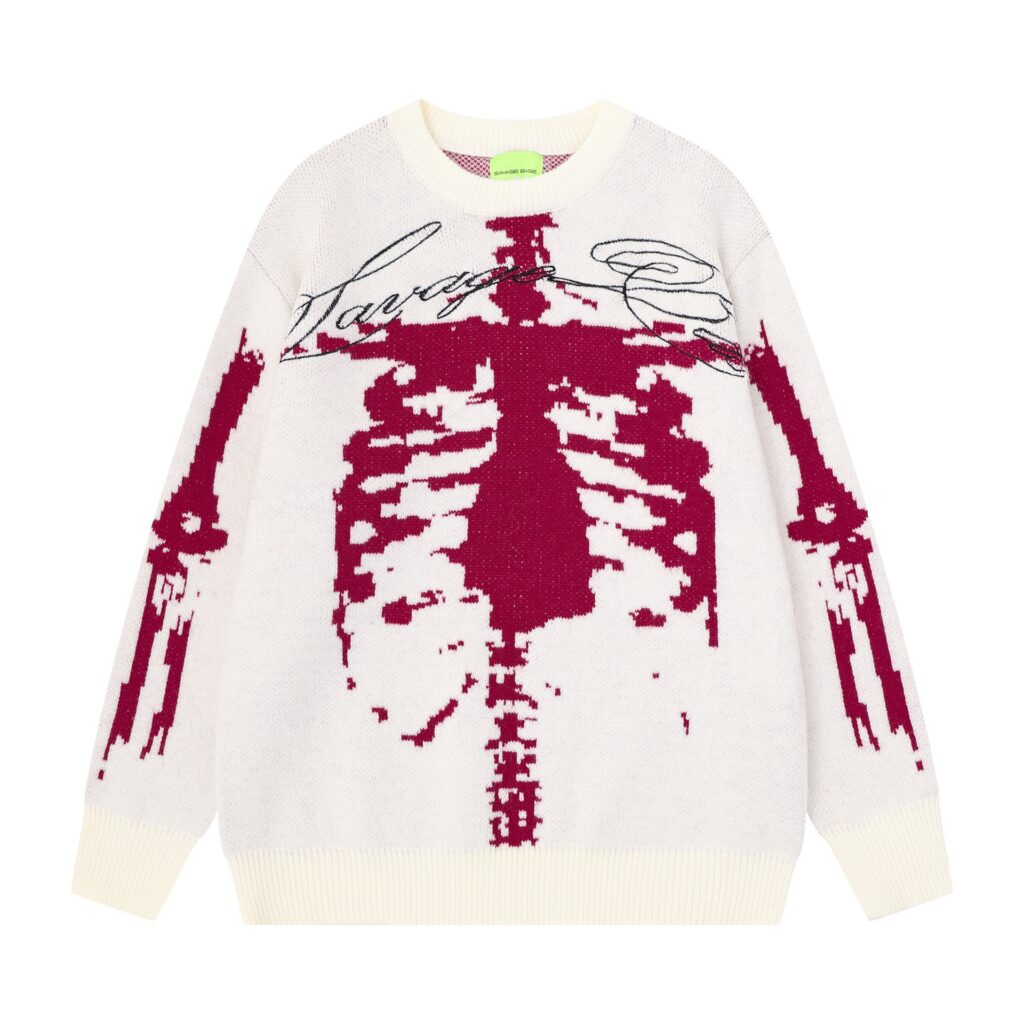 Skeleton skeleton floral sweater