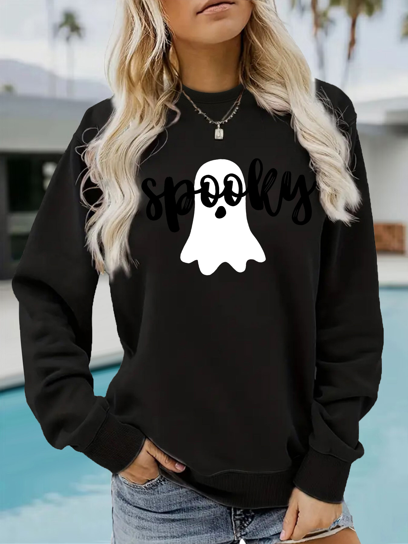 Ghost print hoodie - Image 8