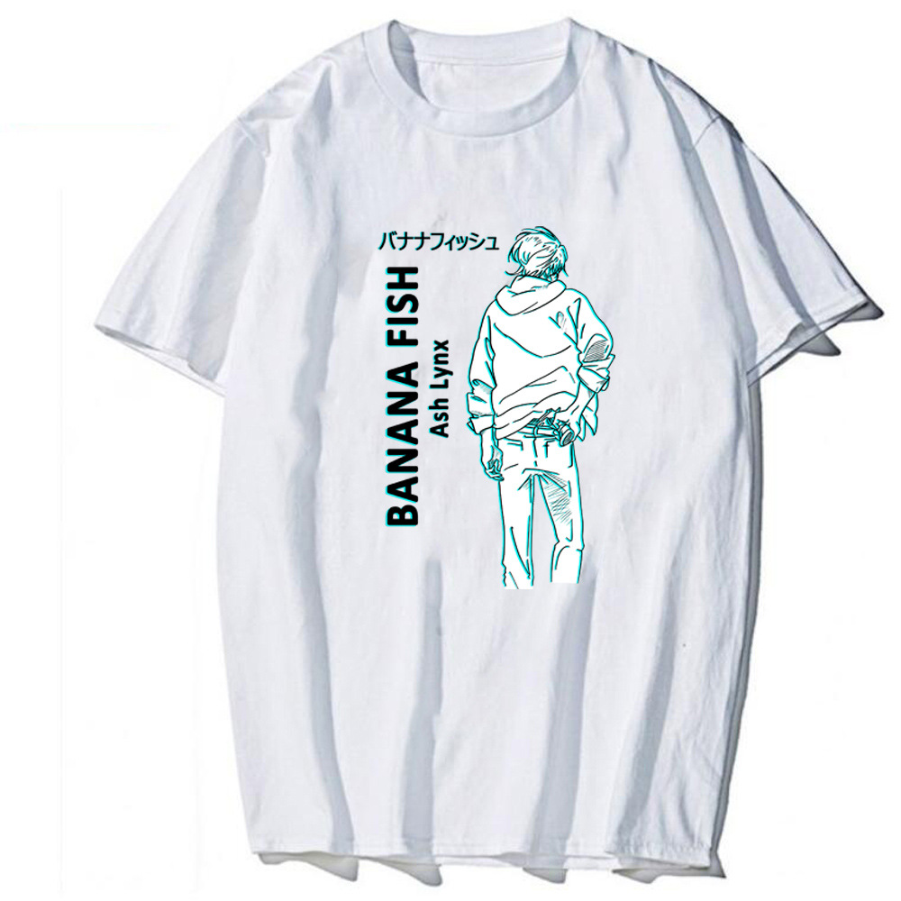 Banana Fish Halloween Printed Black Short Sleeve T-Shirt - Image 5