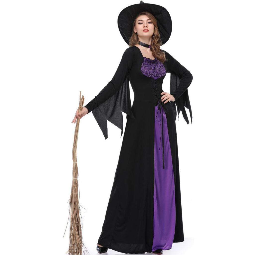Halloween costume witch costume witch role-playing