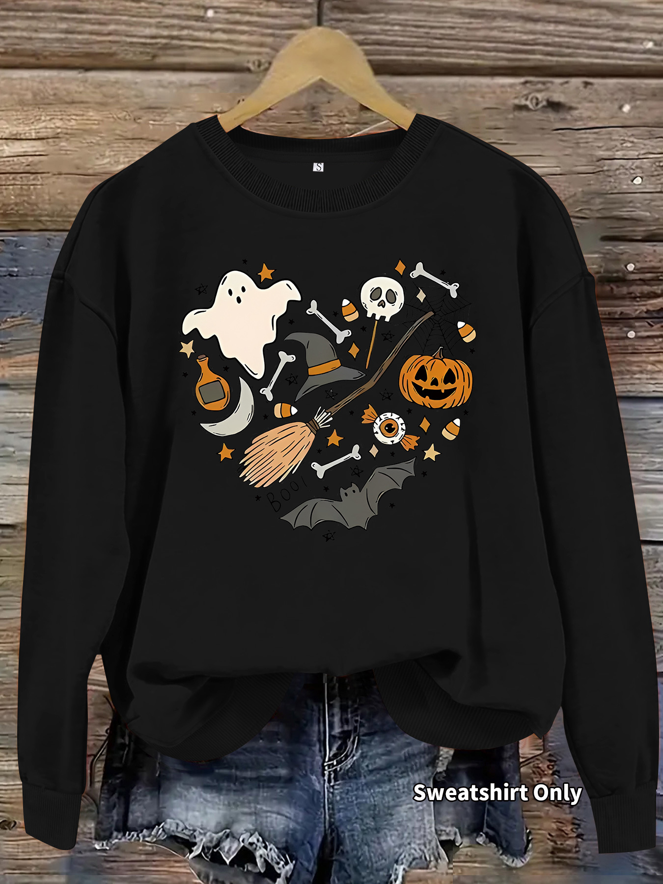 Hoodie Halloween Pumpkin Print - Image 8