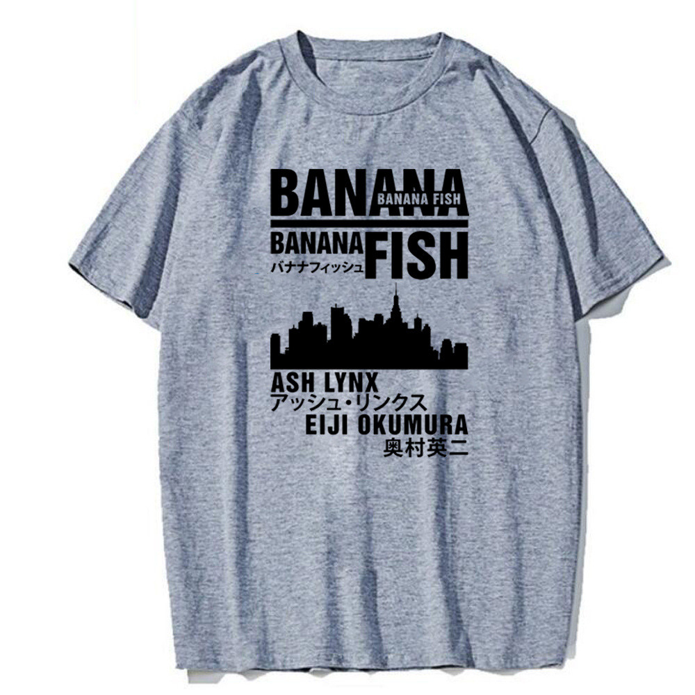 Banana Fish Halloween Printed Black Short Sleeve T-Shirt - Image 16