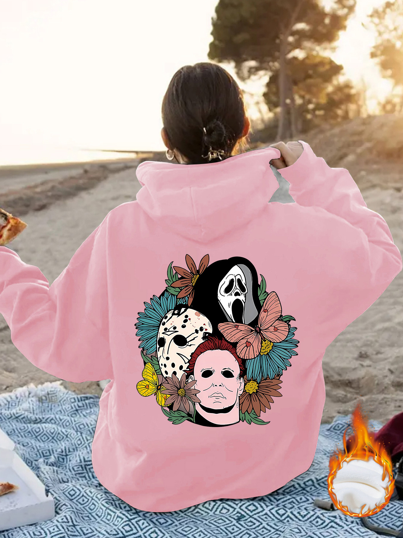 Loose hoodie Halloween hoodie - Image 7