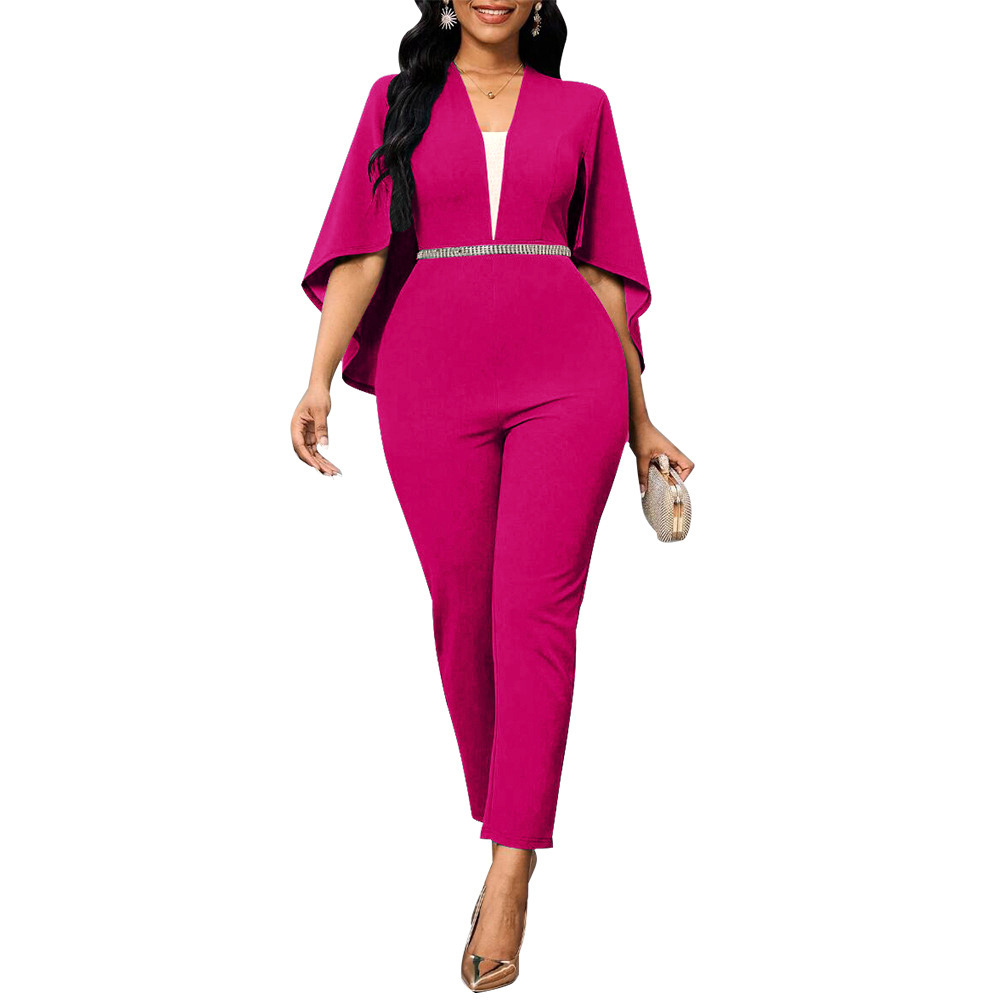 Bat sleeve jumpsuit