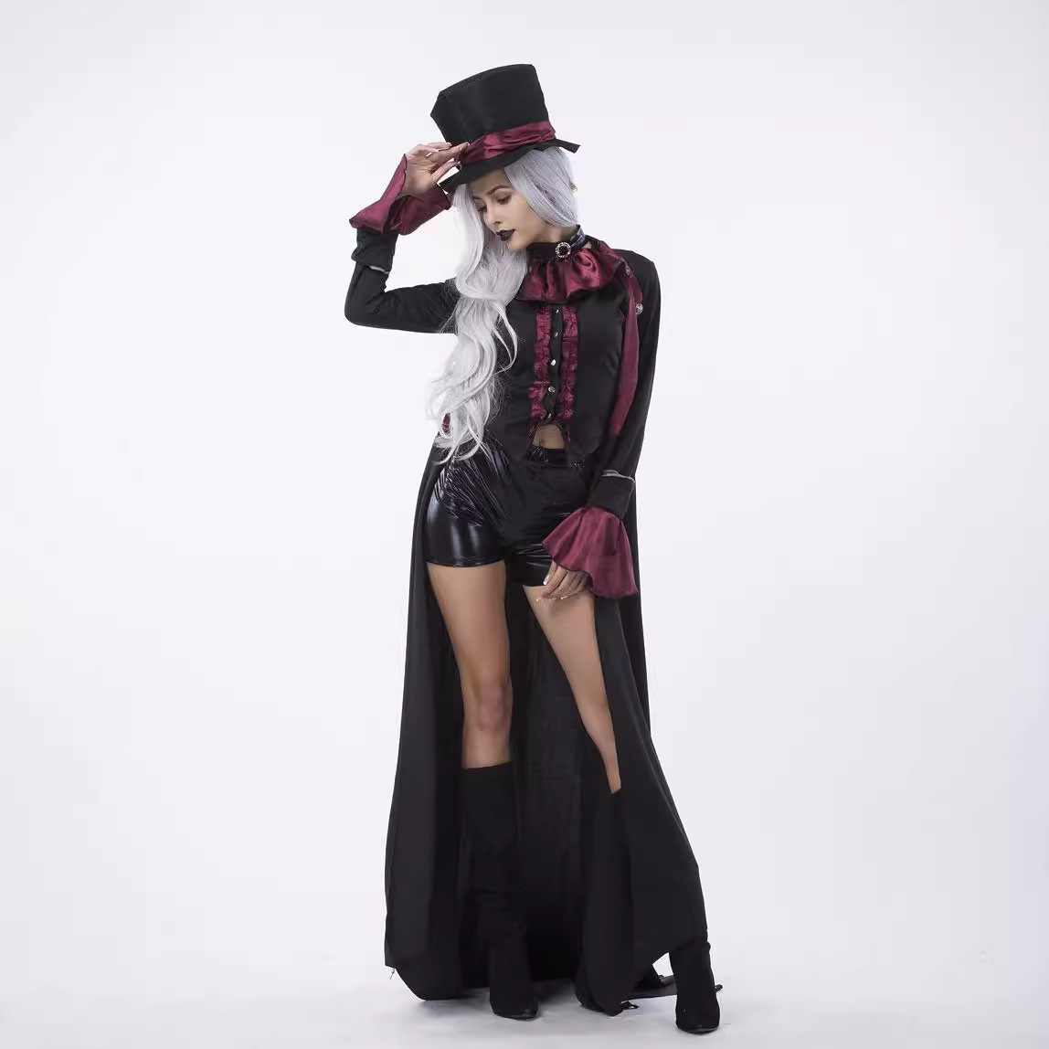 Vampire Costume Cosplay Outfit for Women Halloween Role Play Movie - Image 2