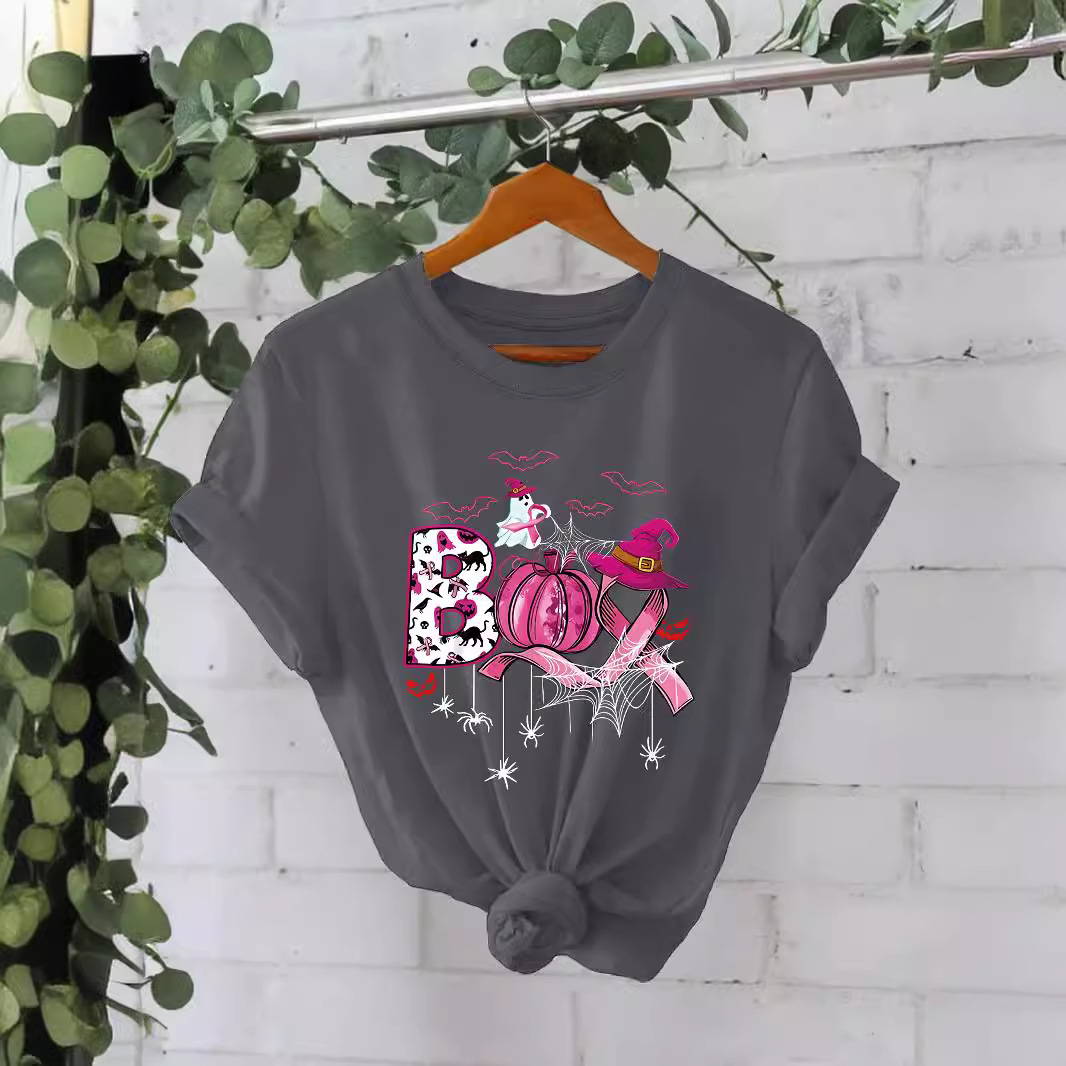 Halloween Pattern Printed T-shirt - Image 3