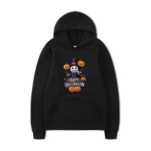 Halloween Series Printed Hooded Long Sleeve Sweatshirt Loose Casual