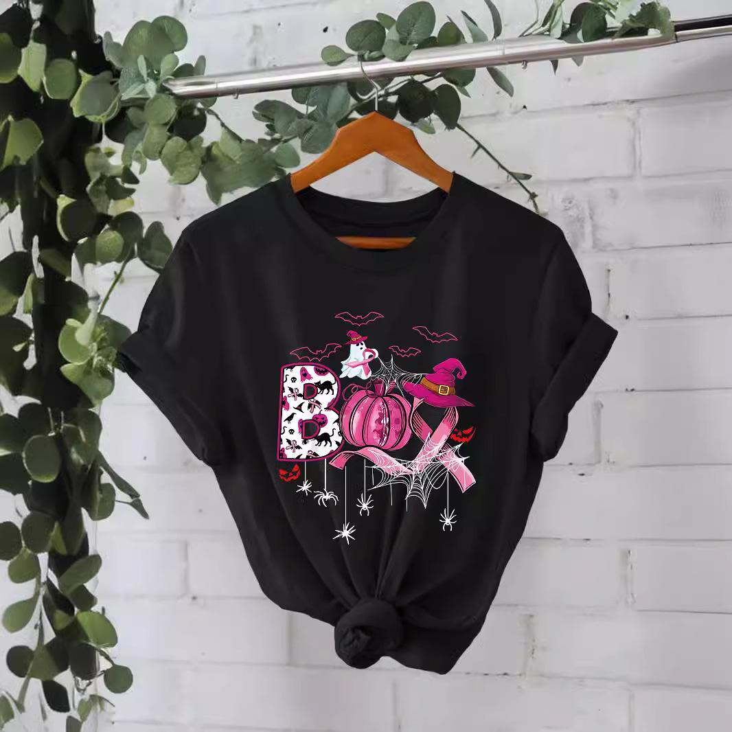 Halloween Pattern Printed T-shirt - Image 2