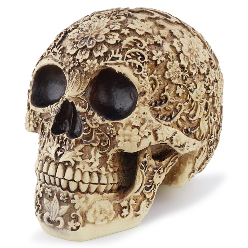 Resin Skull Carved Human Skull Pattern Skull