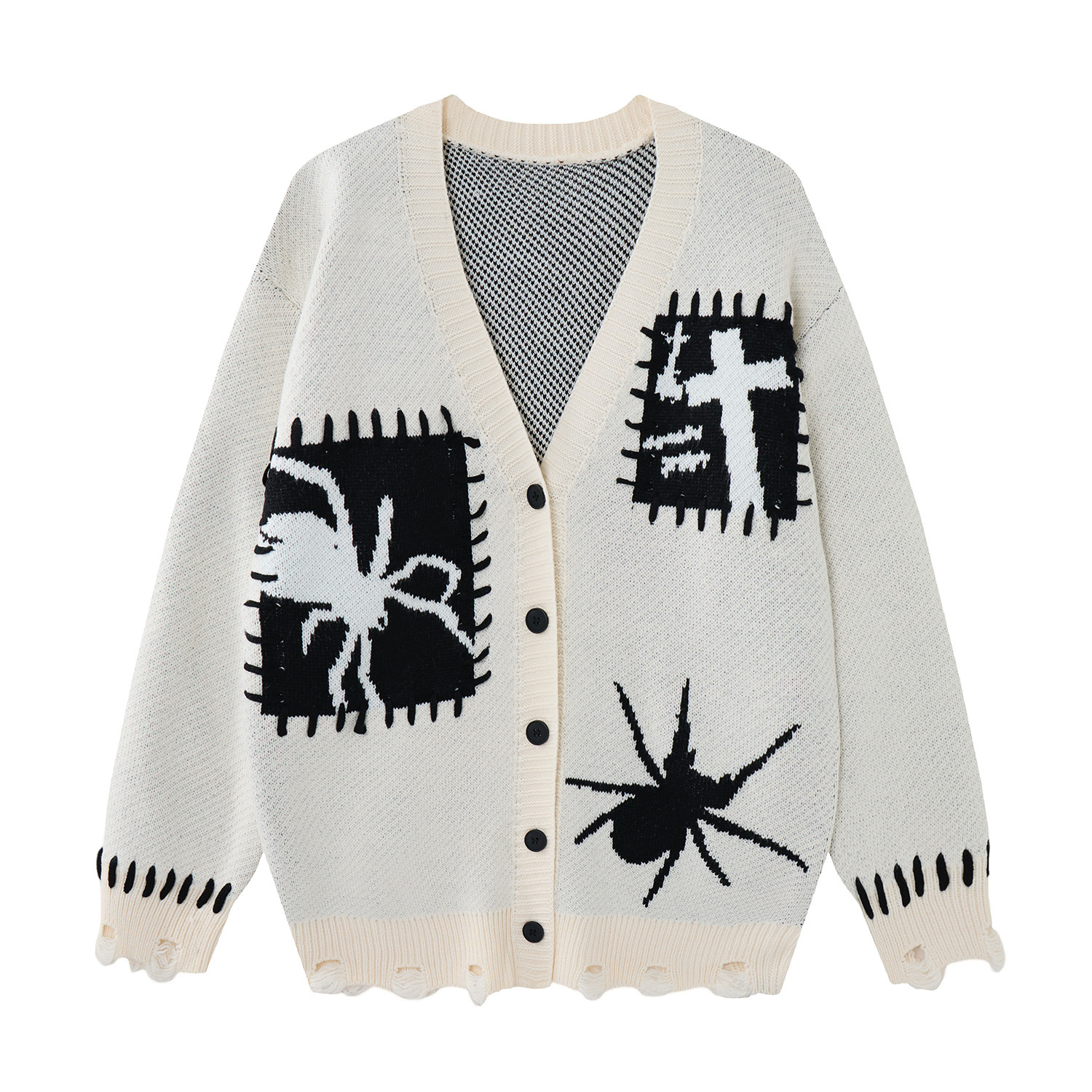 Spider Cross Jacquard Coat