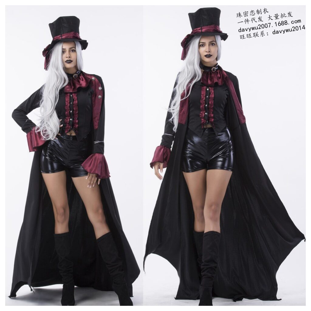 Vampire Costume Cosplay Outfit for Women Halloween Role Play Movie