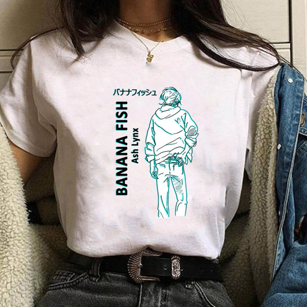 Banana Fish Halloween Printed Black Short Sleeve T-Shirt - Image 11