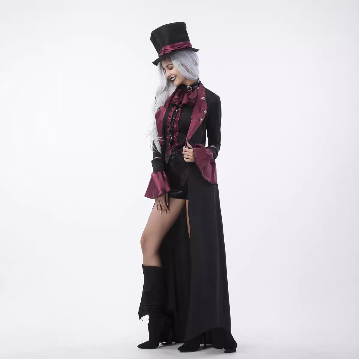 Vampire Costume Cosplay Outfit for Women Halloween Role Play Movie - Image 5