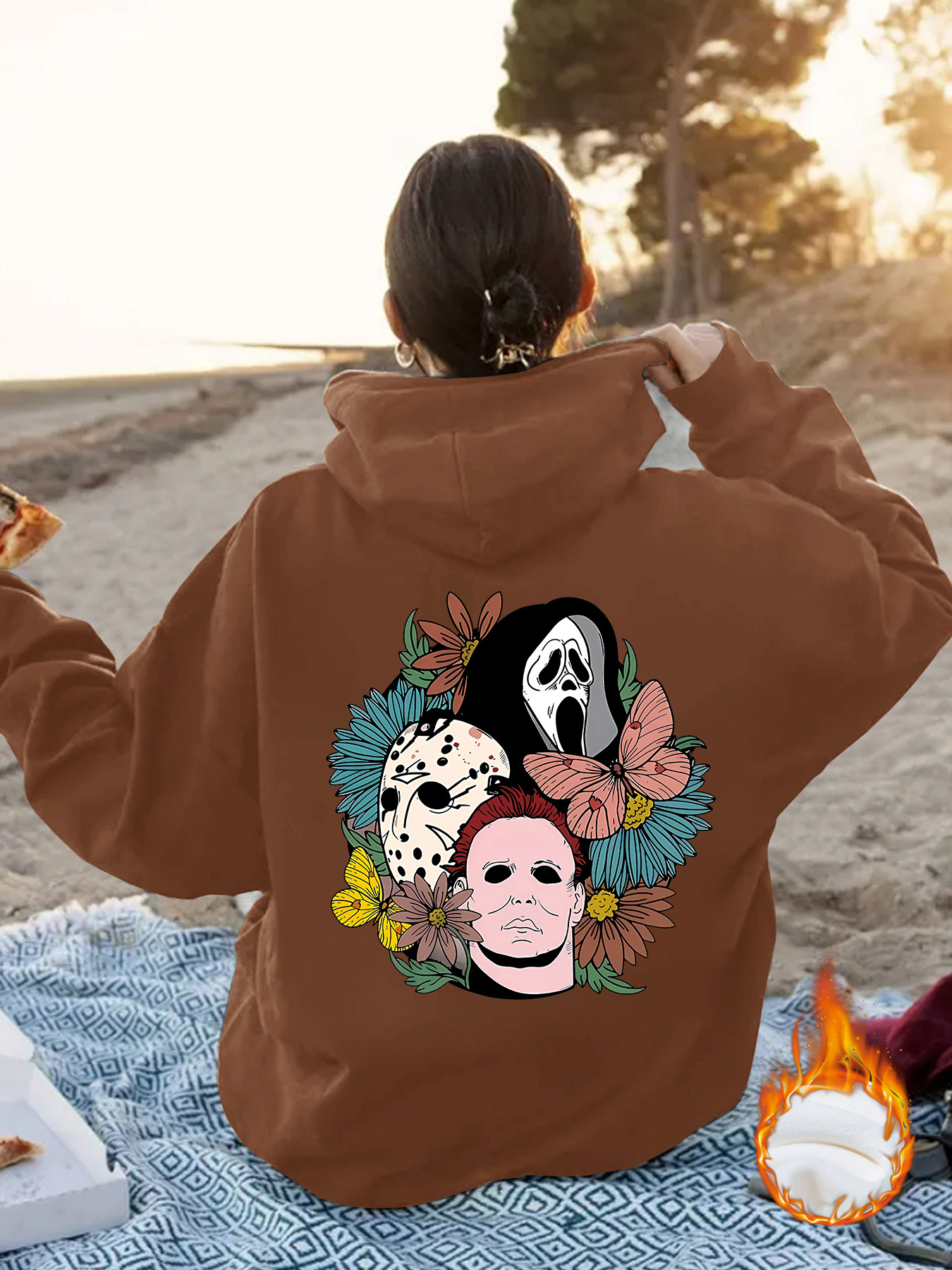 Loose hoodie Halloween hoodie - Image 10