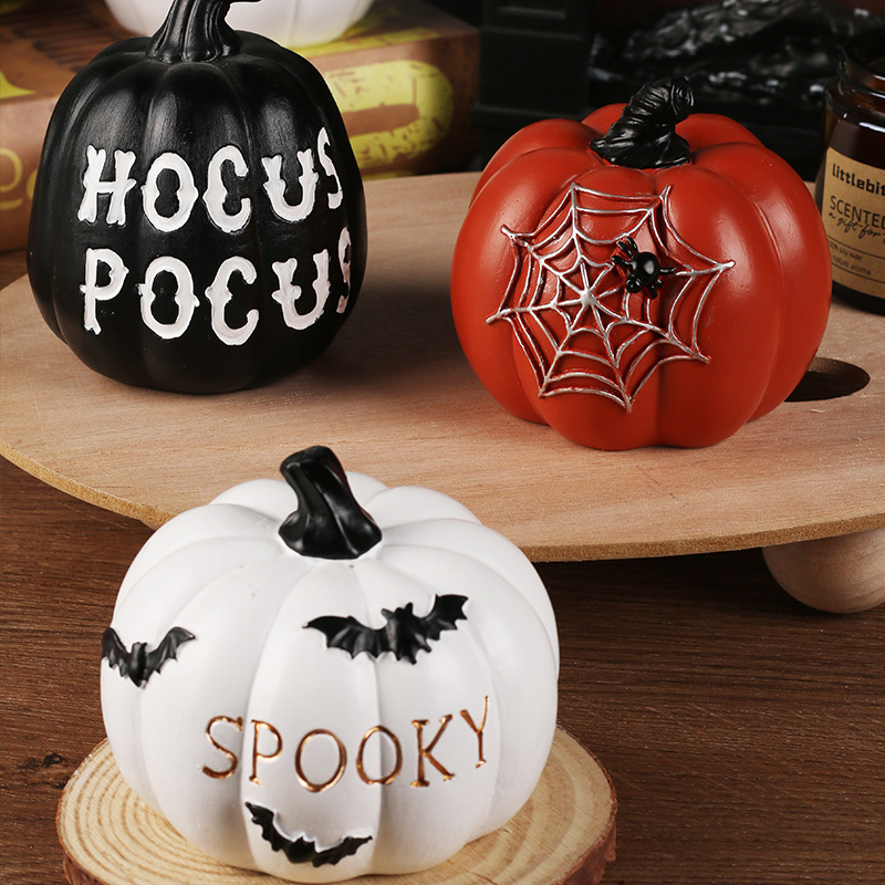 Halloween Decoration Resin Pumpkin Decorative Item Tabletop Ornament for Halloween Party - Image 2