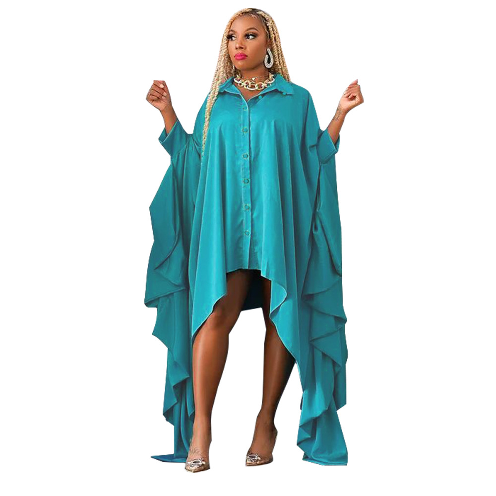 Irregular Bat Sleeve Dress - Image 8