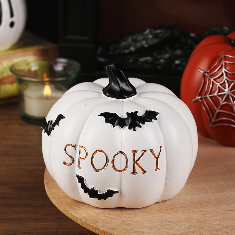 Halloween Decoration Resin Pumpkin Decorative Item Tabletop Ornament for Halloween Party - Image 4