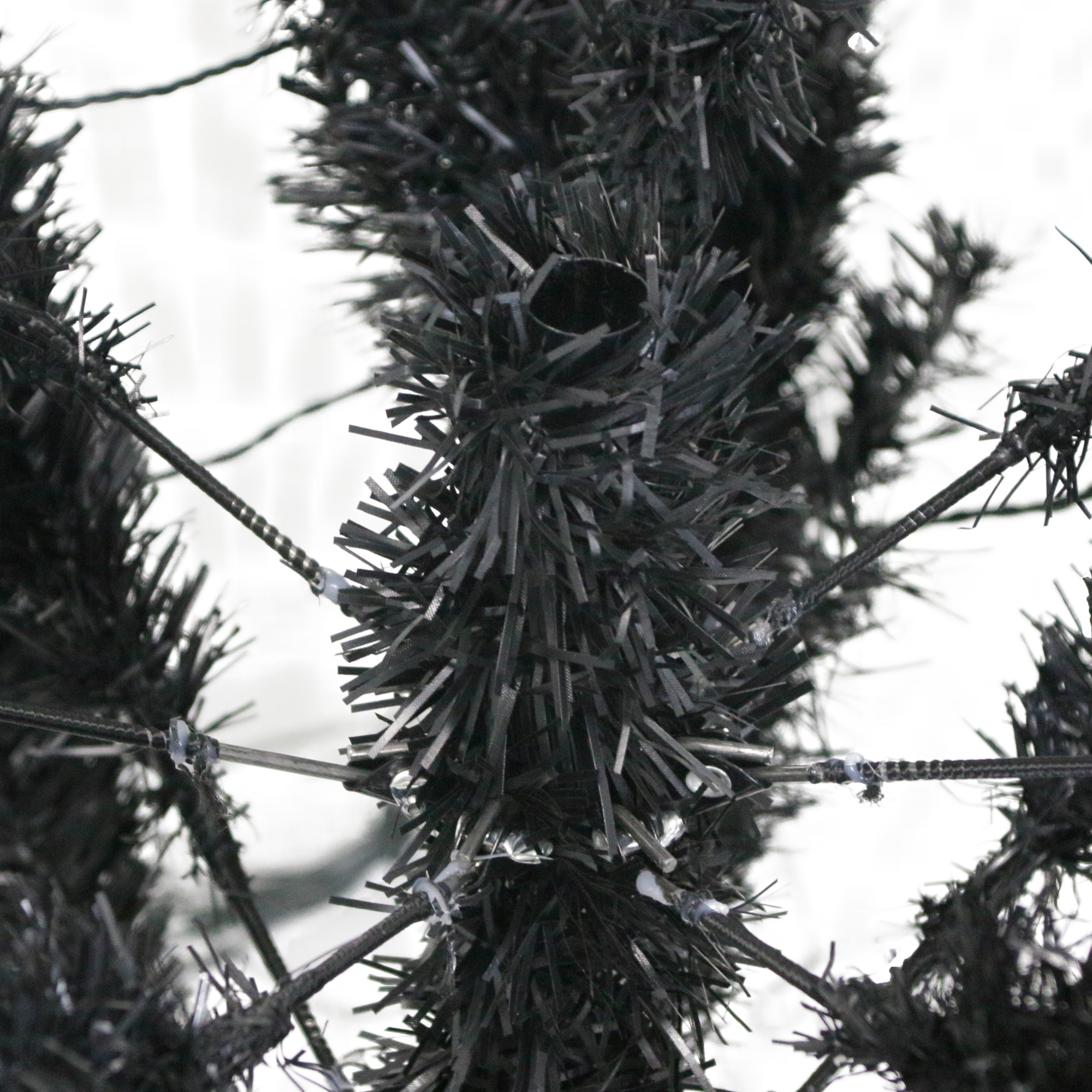 6FT artificial fir curved top Halloween tree, with 1080 lush branch tips and 300 LED lights in a Christmas and Halloween style - Image 7