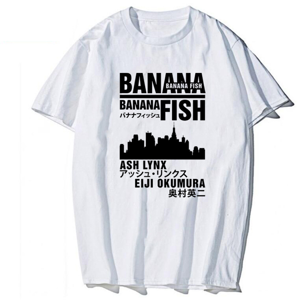 Banana Fish Halloween Printed Black Short Sleeve T-Shirt - Image 14